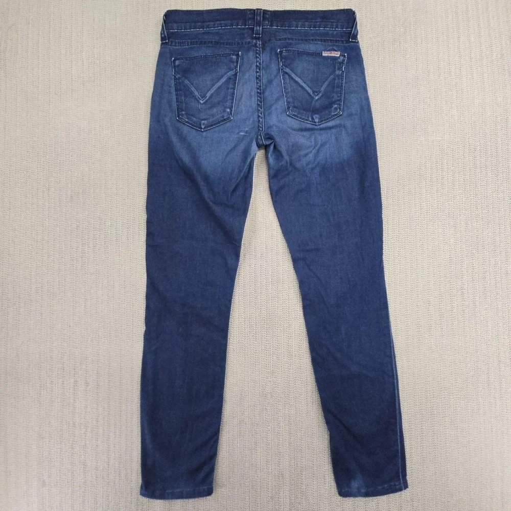 Hudson Jeans Womens 27 Blue Skinny Medium Wash Stretch Denim Pants Casual‎